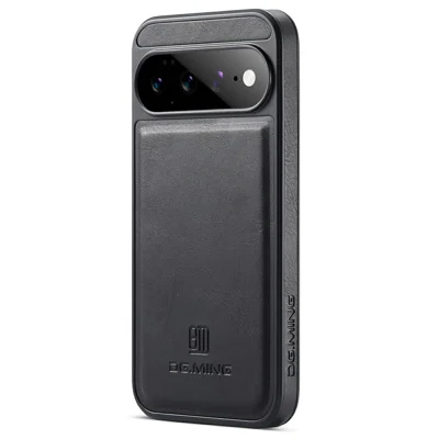 DG.MING Für Google Pixel 11 Pro Tasche Anti-Drop Lederbeschichtete PC + TPU Handy-Rückseite - Schwarz