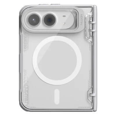 NILLKIN Iceblade CamProp na iPhone Duo magnetyczna obudowa przezroczysta pokrywa soczewki podpórka PC TPU pokrywa telefonu - Szary