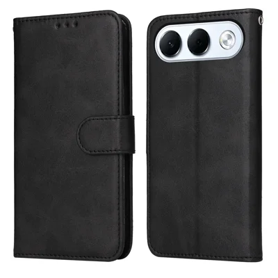  For Oppo A7 Pro 5G Case Wallet PU Leather Folio Flip Phone Cover - Black