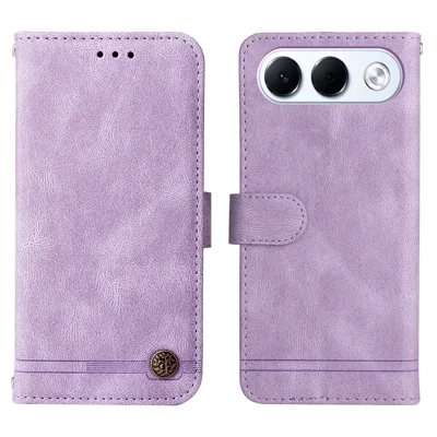  For Oppo A7 Pro 5G Leather Wallet Cases Skin Touch Phone Cover Stand with Strap - Purple