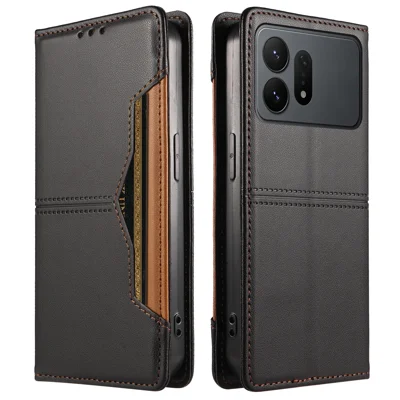  For Samsung Galaxy S27 Ultra Wallet Case External Card Slot Magnetic Closing Leather Phone Cover - Black