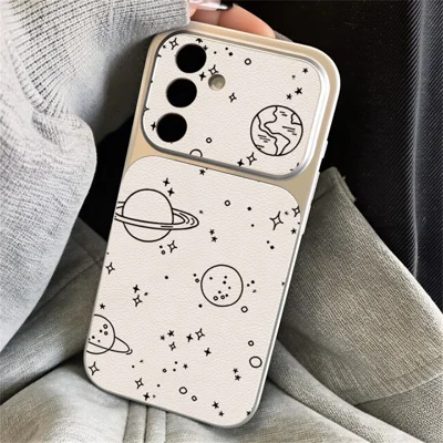 For Samsung Galaxy S26 Case Space Astronaut Pattern Leather + PC Phone Cover Precise Cutouts - A117W1