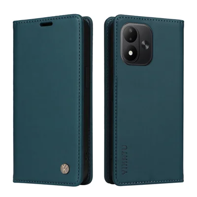 YIKATU لجهاز Xiaomi Redmi Note 17 4G (عالمي) / Xiaomi Redmi Note 17 (الهند/الصين) 5G / Xiaomi Redmi Note 17 5G (عالمي) YK-001 أغطية هواتف بإغلاق مغناطيسي من جلد PU - أخضر