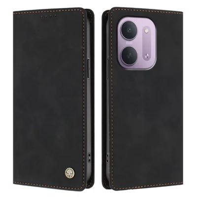  For Xiaomi Redmi 17C 5G Case HX RFID Blocking Wallet Stand Leather Flip Phone Cover - Black