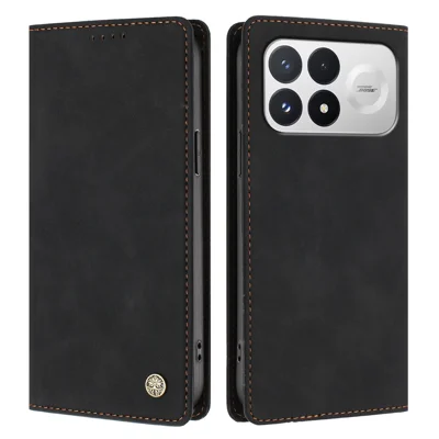  For Xiaomi Redmi K100 Pro 5G (China) / Xiaomi Poco F9 Pro 5G Case HX RFID Blocking Wallet Stand Leather Flip Phone Cover - Black