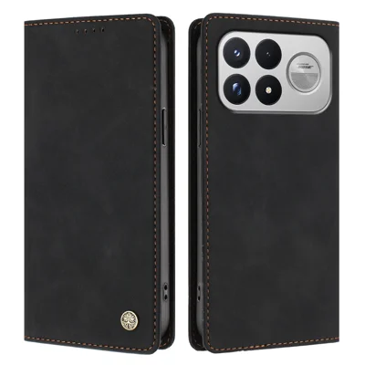  Cover per Xiaomi Redmi K100 Pro Max 5G (Cina) / Xiaomi Poco F9 Ultra 5G HX con Blocco RFID, Portafoglio con Supporto, Custodia in Pelle a Libro - Nero