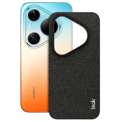 IMAK for Huawei Pura 90s Pro Max / Huawei Pura 90 Pro Max Ruiyi Series Case Fabric Texture Leather + PC Phone Back Cover - Black
