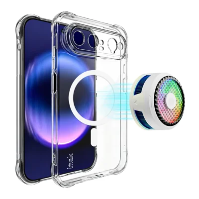 IMAK for Huawei Pura X View Magnetic Case Airbag Shockproof Protection TPU Phone Cover - Transparent