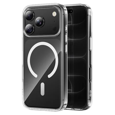 HOCO dla iPhone 18 Pro Max / 17 Pro Max Obudowa Magnetyczna Przezroczysta PC Antyrysowa - Biały Przezroczysty