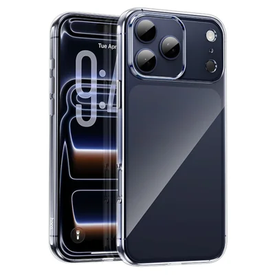 HOCO til iPhone 18 Pro Max / 17 Pro Max Case Clear TPU Soft Beskyttende Telefonbeslag - Transparent