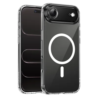 HOCO for iPhone Air Magnetic Case TPU + PC Airbag Shockproof Clear Phone Cover - Transparent