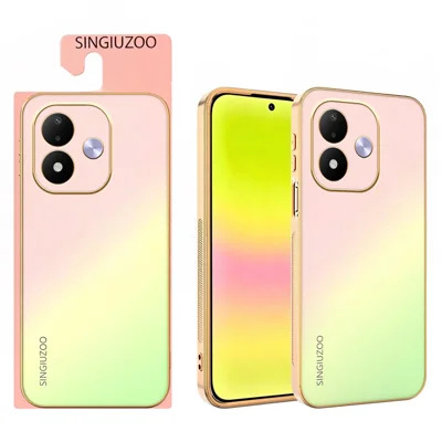 SINGIUZOO Phone Case For Xiaomi Redmi Note 17 5G (Global)  /  17 4G (Global)  /  17 (India / China) 5G Electroplated AG Matte Gradient Color PC + TPU Cover - Pink