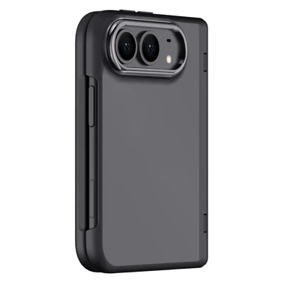 Coque Duo pour iPhone, housse mate en PC + TPU avec film de protection d'écran en verre trempé - Noir