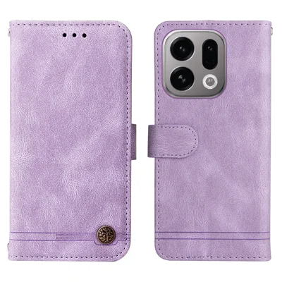  For Oppo Find X10 E 5G Leather Wallet Cases Skin Touch Phone Cover Stand with Strap - Purple