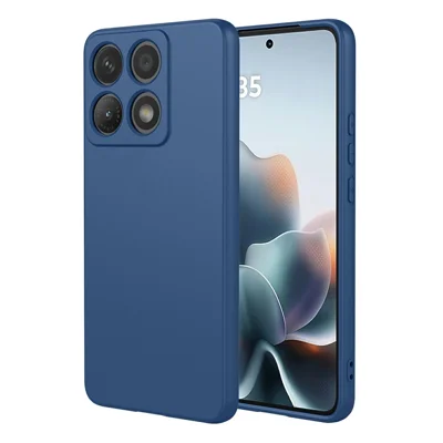 För Motorola Edge 70 Max 5G Skal Vätskesilikonkänsla Mjuk TPU Skyddande Telefonhölje - Blå