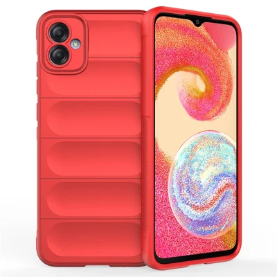 Für Samsung Galaxy A04e 4G / F04 4G / M04 4G Weiche robuste Rückabdeckung Kratzfeste, stoßfeste Handy-Schutzhülle - Rot