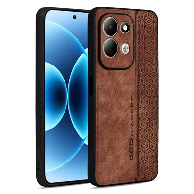 AZNS Handyhülle für Xiaomi Redmi 17 5G / 17 4G, aus PU-Leder mit TPU-Schutzabdeckung – Braun