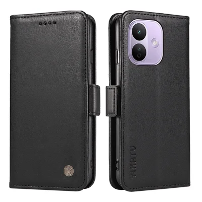 YIKATU til Xiaomi Redmi Note 17 Pro 5G Wallet telefonbeskyttelse  YK-003 Læder Stand Cover -  Sort