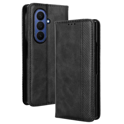 For Samsung Galaxy Z Fold8 Ultra Case Vintage PU Leather Shockproof Phone Cover - Sort