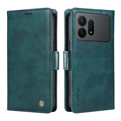 YIKATU für Samsung Galaxy S27 Ultra Hülle YK-007 Litschi-Struktur PU-Leder-Mappen-Handyhülle - Blau