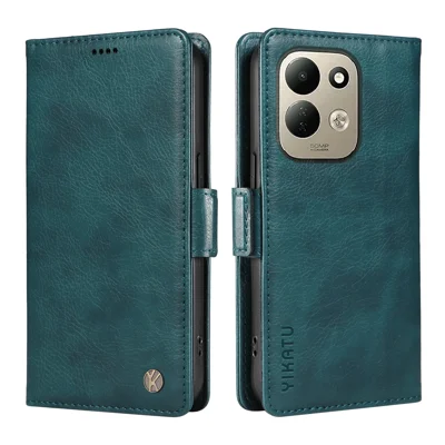 YIKATU für Xiaomi Redmi 17 5G / Xiaomi Redmi 17 4G Tasche YK-007 Leder-Optik PU-Leder-Mappen-Handyhülle - Blau