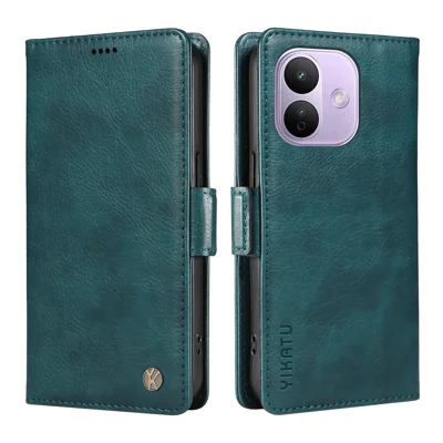 YIKATU til Xiaomi Redmi Note 17 Pro 5G hylster YK-007 Litchi-struktur PU-læder wallet hylster - Blå