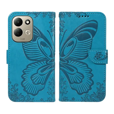 Für Xiaomi Redmi 17 5G / Xiaomi Redmi 17 4G Hülle Schmetterlingsmuster PU-Leder-Folio-Flip-Handyhülle - Blau