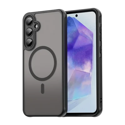 Bulk Purchasing for Samsung Galaxy A55 5G Magnetic Case Anti Drop Matte PC + TPU Phone Cover - Black