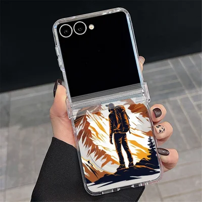 For Samsung Galaxy Z Flip8 Case Painting Pattern Magnetic Hinge PC Shockproof Foldable Phone Cover - B723TR