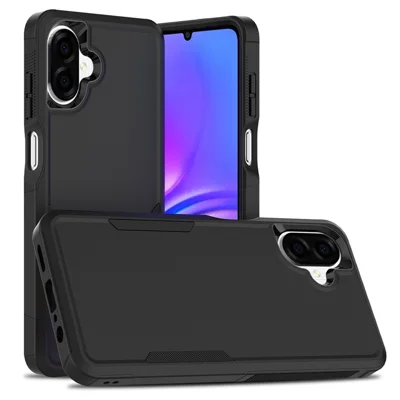 Capa para Telemóvel Samsung Galaxy A08 4G / A07s 4G / A07 5G / A07 4G 2 em 1 PC + TPU Capa à Prova de Choques - Preto