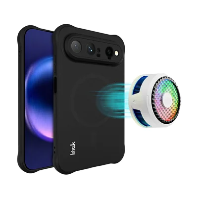 IMAK for Huawei Pura X View Magnetic Case Shockproof Airbag TPU Phone Cover - Matte Black