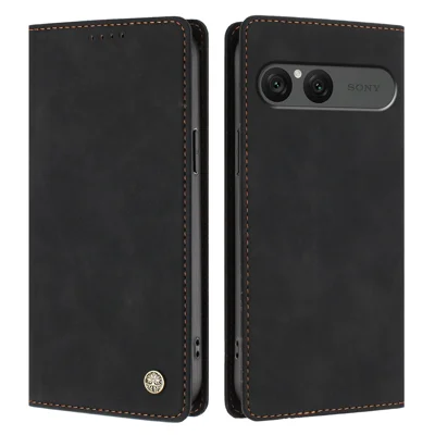  For Sony Xperia 10 VII / Sony Xperia 10 VIII Case HX RFID Blocking Wallet Stand Leather Flip Phone Cover - Black