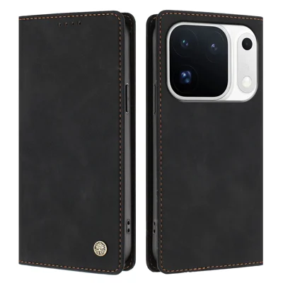 For Oppo Find X10 Pro Max 5G Case 012 Series RFID Blocking Wallet Stand Leather Flip Phone Cover - Black