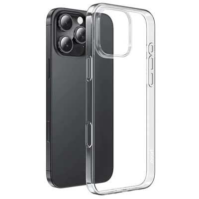 HOCO pour iPhone 15 Pro Max Coque Transparente en TPU Souple de Protection - Transparent