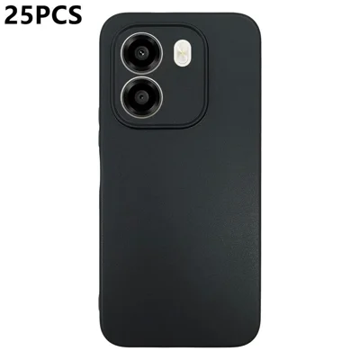 25 piezas para funda Honor X6e 4G, carcasa mate de TPU de 1,2 mm para teléfono - Negro