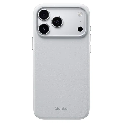 BENKS Q2 for iPhone 18 Pro / 17 Pro Magnetic Case Mircrofiber Leather + PC + Silicone Protective Phone Cover - Grey