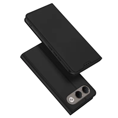 DUX DUCIS pour Oppo A7 Pro 5G Série Skin Pro Étui en Cuir avec Support et Porte-cartes - Noir