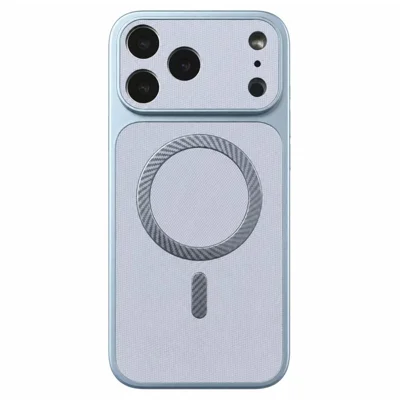 Coque pour iPhone 16 Pro compatible avec MagSafe Dissipation de la chaleur Anti-chute TPU+PC Housse de téléphone - Bleu bébé
