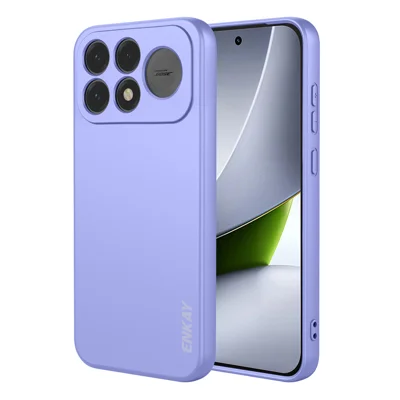 HAT PRINCE para Xiaomi Poco F9 Ultra 5G ENKAY Funda de Silicona Línea Recta Protector Trasero para Teléfono Móvil - Morado