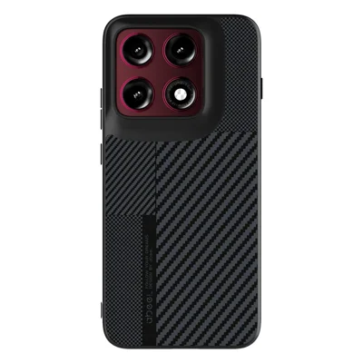 ABEEL Чехол для Motorola Edge 70 Pro 5G Light Armor магнитный чехол из волокна лиоцелл кожа + PC + TPU защита от падения задняя крышка - прямоугольная сетка волокна