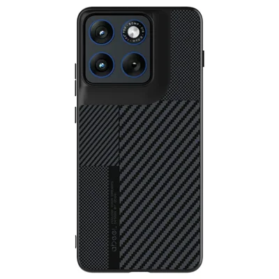 ABEEL til Motorola Edge 70 5G / Moto X70 Air 5G Let Rustning Magnetisk Case Lyocell Fiber Læder + PC + TPU Anti Drop Telefon Bagdæksel - Rektangulær Grid Fiber