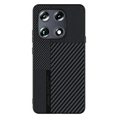 ABEEL For Motorola Edge 70 Ultra 5G  /  Signature 5G Light Armor Magnetic Case Lyocell Fiber Leather + PC + TPU Anti Drop Phone Back Cover - Rectangular Grid Fiber