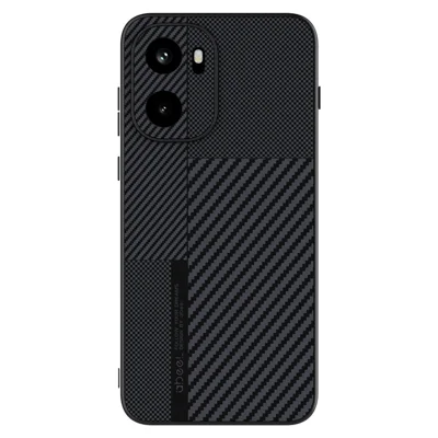 ABEEL Para OnePlus 15R 5G Capa Magnética Light Armor Fibra Lyocell Pele + PC + TPU Anti Queda Capa Traseira do Telefone - Fibra em Grelha Retangular