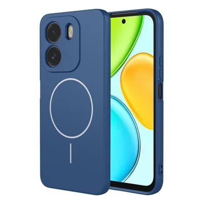For Honor X6e 4G Magnetic Case Anti Drop Soft TPU Phone Back Cover - Blue