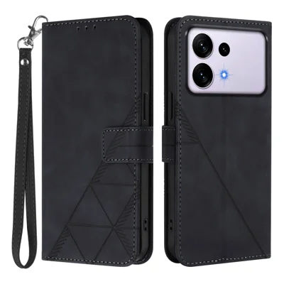  For Samsung Galaxy S27 Ultra Leather Case with Hand Strap Wallet Stand Phone Cover - Black