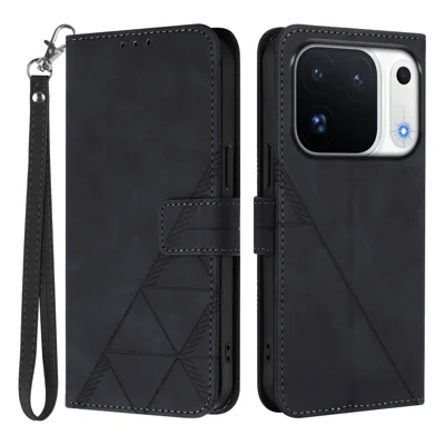 For Oppo Find X10 Pro Max 5G Leather Case with Hand Strap Wallet Stand Phone Cover - Black