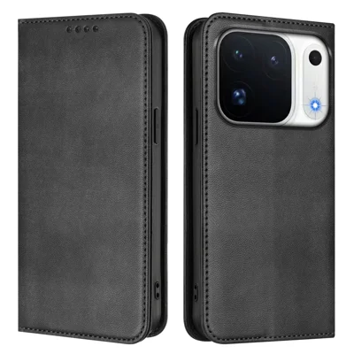  For Oppo Find X10 Pro Max 5G Wallet Cases Retro Texture RFID Blocking Leather Phone Cover - Black