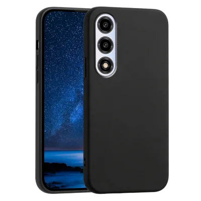 Til ZTE nubia A77 5G Hylster Soft TPU Anti-Drop Ikke-Glidsikker Tekstur Telefondækk - Sort