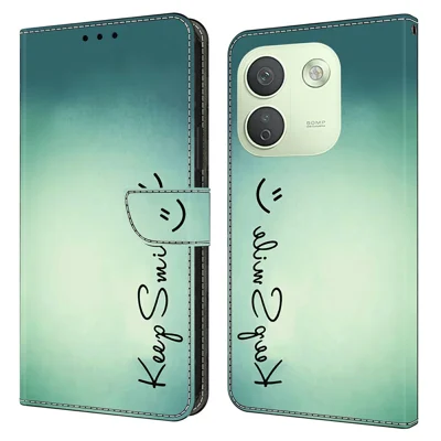 For Xiaomi Redmi Note 17 Pro Max 5G Wallet Case PU Leather Phone Cover with Stand - Keep Smile