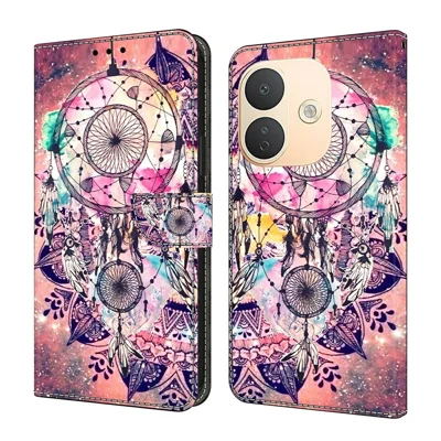 For Xiaomi Redmi Note 17 Pro 5G Wallet Case Pattern Printing Stand Leather Flip Phone Cover - Wind Chime